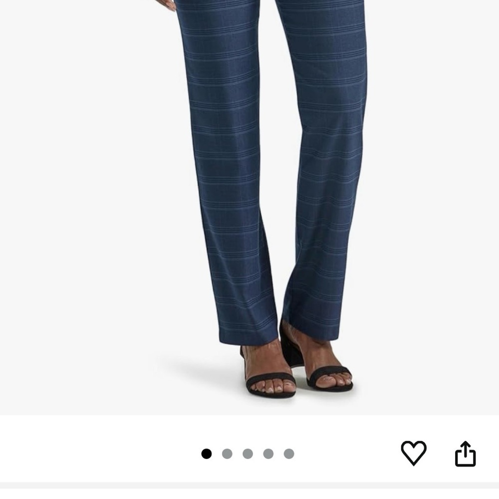 Lee Women's Blue Striped Straight Leg Pants